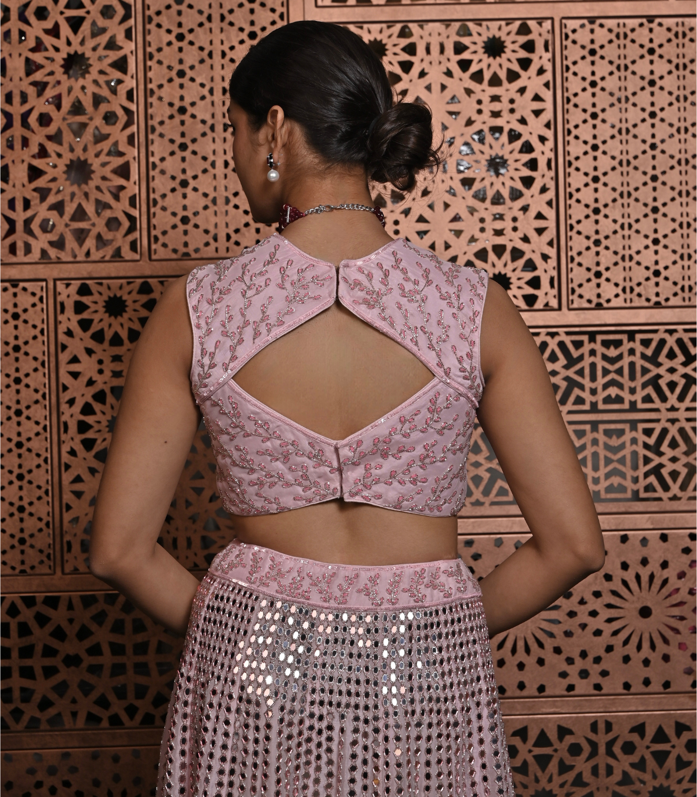 Pastel pink lehenga set