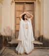 Lehenga with corset and cape