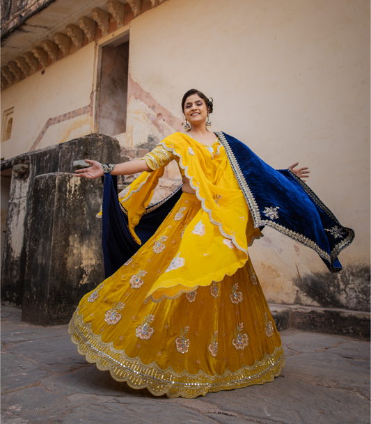 Embroidered Lehenga with blouse