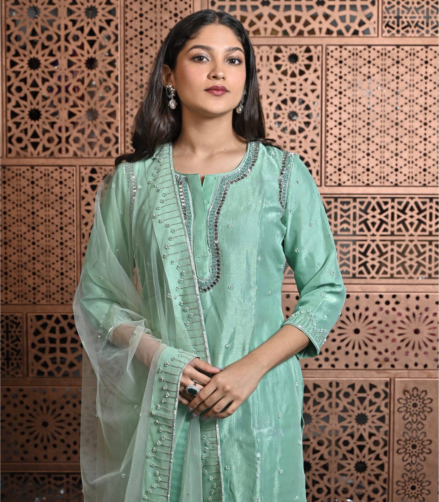Sage sharara set