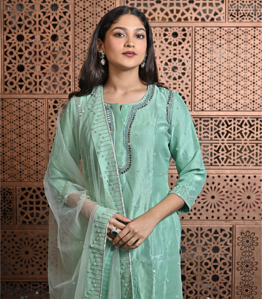 Sage sharara set