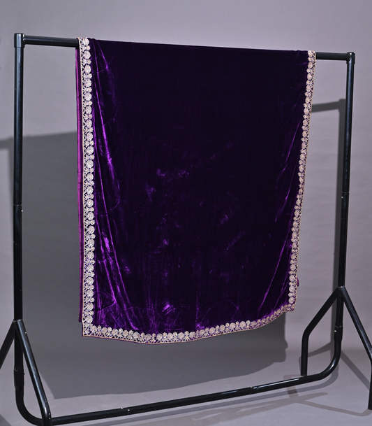 Purple velvet dushala